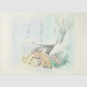 ヴィンテージ人魚が船の窓をのぞきこむ 薄葉紙 (正面)