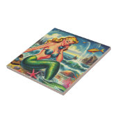 ヴィンテージ人魚のピン留め タイル (側面)