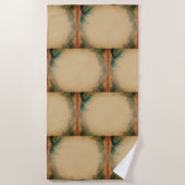 ヴィンテージ人魚の尾 ビーチタオル (正面)