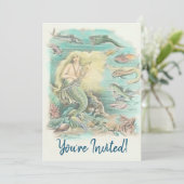 ヴィンテージ人魚の海の下パーティー 招待状 (スタンド正面)