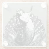 ヴィンテージ人魚 ガラスコースター (裏面)