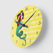 ヴィンテージ人魚 ラウンド壁時計 (傾斜)