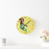 ヴィンテージ人魚 ラウンド壁時計 (ホーム)