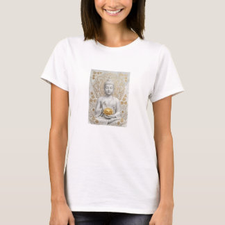 ヴィンテージ仏画レディースTシャツ | 平和な禅 Tシャツ