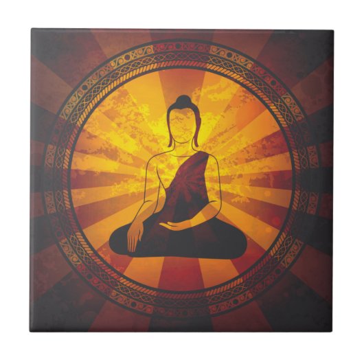 ヴィンテージ仏 タイル (正面)