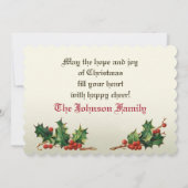 ヴィンテージ付きサンタクロース シーズンカード (裏面)