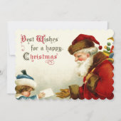 ヴィンテージ付きサンタクロース シーズンカード (正面)