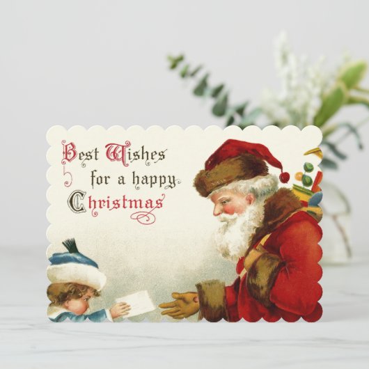 ヴィンテージ付きサンタクロース シーズンカード (スタンド正面)