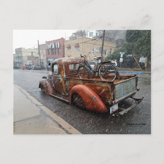 ヴィンテージ付きトラック/アリゾナ州ジェローム ポストカード (正面)