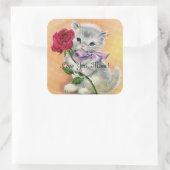 ヴィンテージ付きバラ スクエアシール (バッグ)