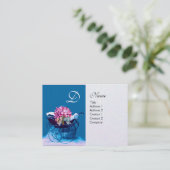 ヴィンテージ付きフラワーベビーシャワー、パール紙 名刺 (スタンド正面)