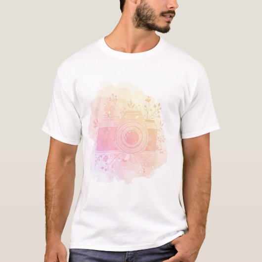 ヴィンテージ付きフラワー Tシャツ (正面)