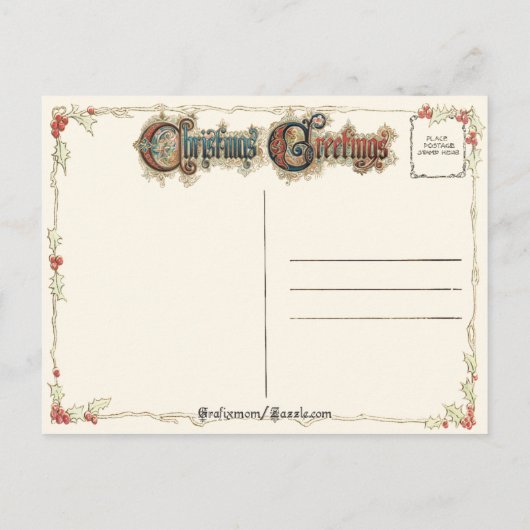 ヴィンテージ付きプレゼント シーズンポストカード (裏面)
