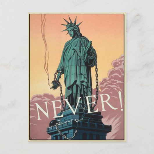 ヴィンテージ付きポストカードAmerican WWIIプロパガンダ ポストカード (正面)