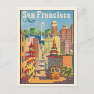 ヴィンテージ付きポストカードSan Franciscoポスタープリント ポストカード