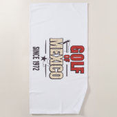 ヴィンテージ付きメキシコパロディ ビーチタオル (正面)