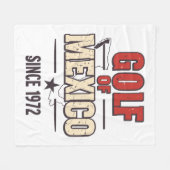 ヴィンテージ付きメキシコパロディ フリースブランケット (正面(横))