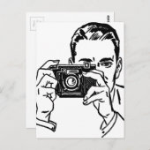 ヴィンテージ付き人間 ポストカード (正面/裏面)