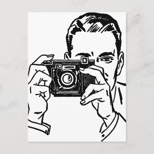 ヴィンテージ付き人間 ポストカード (正面)