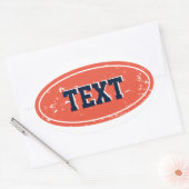 ヴィンテージ付き大きな楕円ロゴカスタム文字 楕円形シール (封筒)