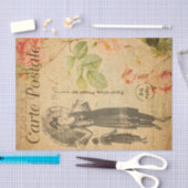 ヴィンテージ付き女性ファッションフランスの 薄葉紙 (クラフト)