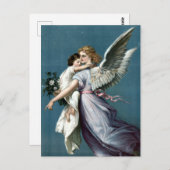 ヴィンテージ付き守護天使 ポストカード (正面/裏面)