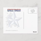 ヴィンテージ付き米国国旗 – ウェストバージニア ポストカード (裏面)