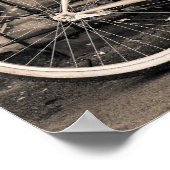 ヴィンテージ付き自転車 ポスター (角)