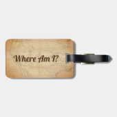 ヴィンテージ付き鉄道線の地図おもしろい文字 ラゲッジタグ (裏面横)