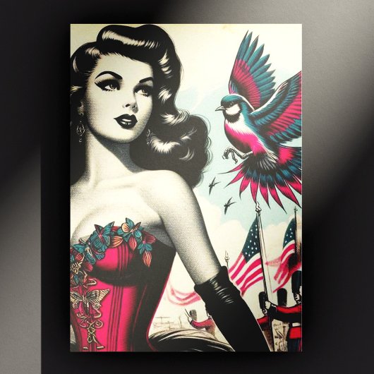 ヴィンテージ代替コルセットのピン設定 ポストカード