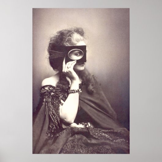 ヴィンテージ仮面の女が君を見て ポスター (正面)