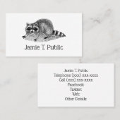 ヴィンテージ仮面ラクーン 名刺 (正面/裏面)