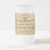 ヴィンテージ任意の誕生日 フロストグラスビールジョッキ (中央)