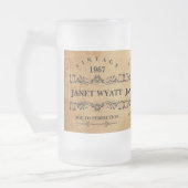 ヴィンテージ任意の誕生日 フロストグラスビールジョッキ (左)