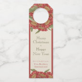 ヴィンテージ企業のレッドフローラホリデーカスタム ボトルネックタグ (正面)