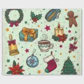 ヴィンテージ休日のお気に入り ラッピングペーパー (フラット)