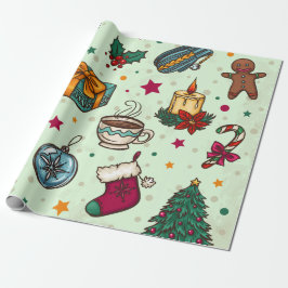 ヴィンテージ休日のお気に入り ラッピングペーパー