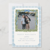 ヴィンテージ休日の写真カード印刷またはデジタル シーズンカード (正面)