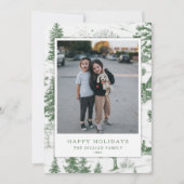 ヴィンテージ休日の写真カード印刷またはデジタル シーズンカード (正面)