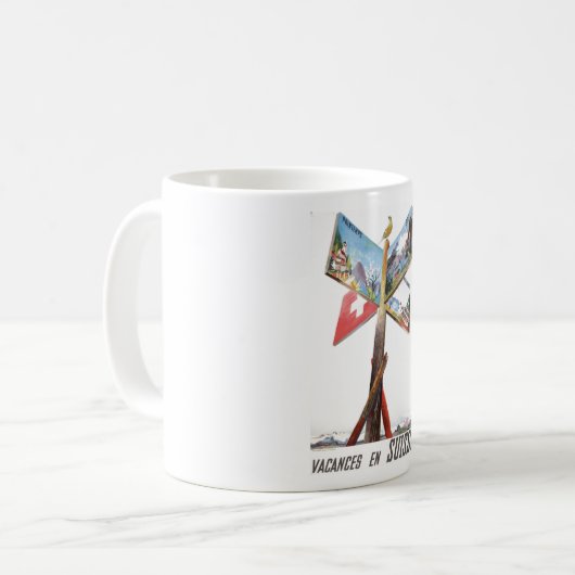 ヴィンテージ休暇スイス コーヒーマグカップ (正面左)