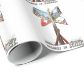 ヴィンテージ休暇スイス ラッピングペーパー (ロールコーナー)