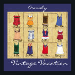 ヴィンテージ休暇 – ポスター<br><div class="desc">レトロ水着</div>