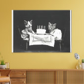 ヴィンテージ会の猫 キャンバスプリント (インサイチュ (リビング))