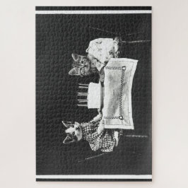 ヴィンテージ会の猫 ジグソーパズル