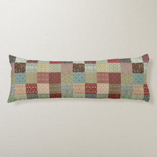 ヴィンテージ伝統パッチワーククッション ボディピロー (正面)