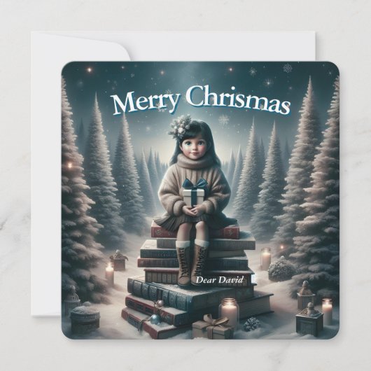 ヴィンテージ伝統的なクリスマスはがき シーズンカード (正面)