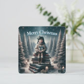 ヴィンテージ伝統的なクリスマスはがき シーズンカード (スタンド正面)