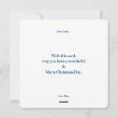 ヴィンテージ伝統的なクリスマスはがき シーズンカード (裏面)