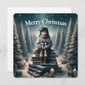 ヴィンテージ伝統的なクリスマスはがき シーズンカード (正面/裏面)