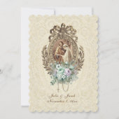 ヴィンテージ伝統的カソリッ結婚クス 招待状 (正面)